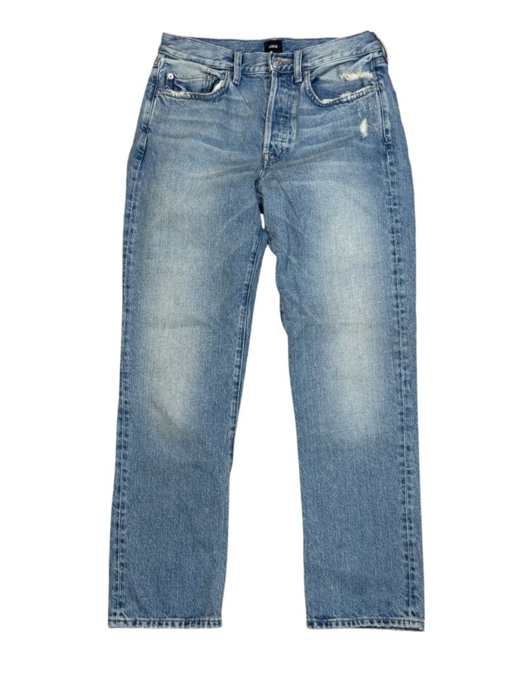 Edwin Cai Blue Shield Classic Straight Jeans Women's Size 27 High Rise Button Fl